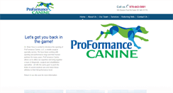 Desktop Screenshot of proformancecanine.com