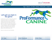 Tablet Screenshot of proformancecanine.com